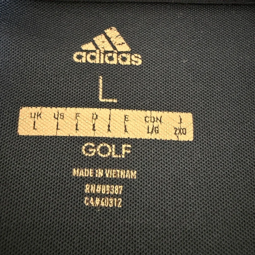 Adidas Golf Polo Shirt Mens Large Navy Blue Short Sleeve Performance CY5410